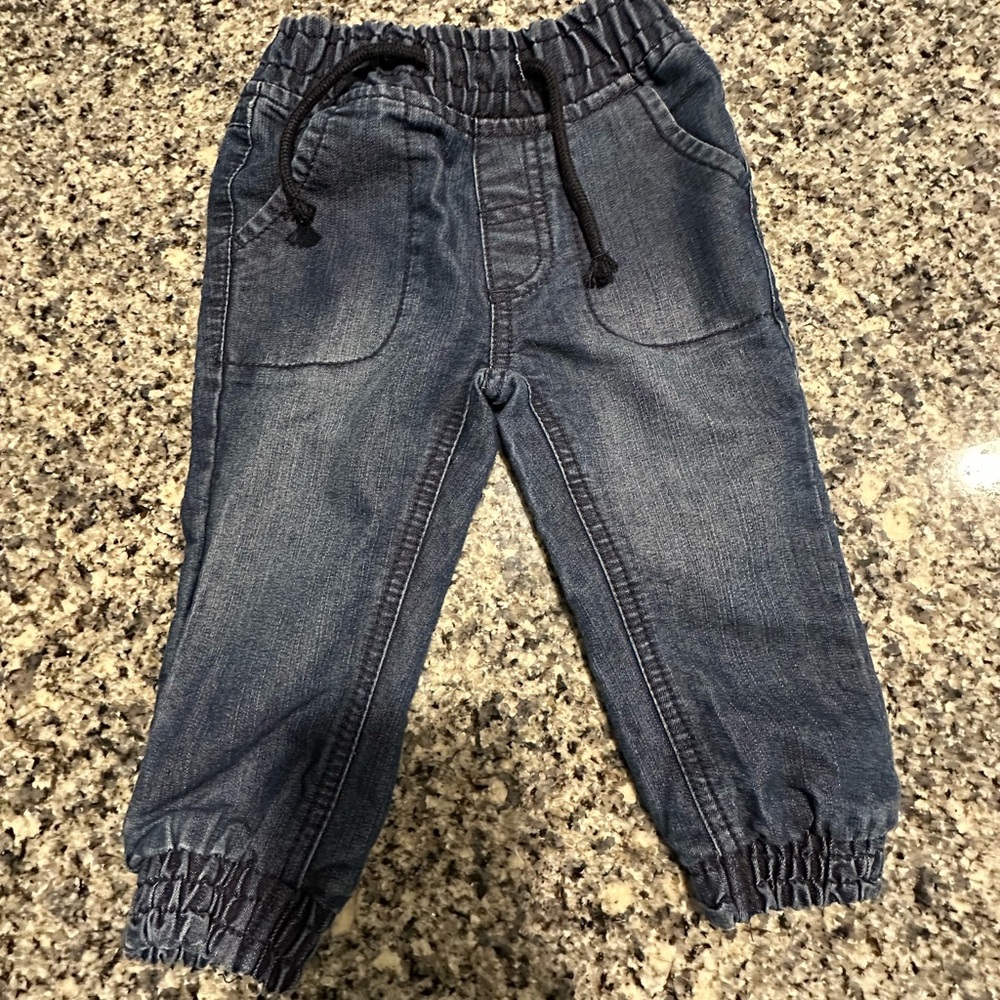 Life and Legend 18 month jeans.Elastic waist band jogger style, tie, pockets.